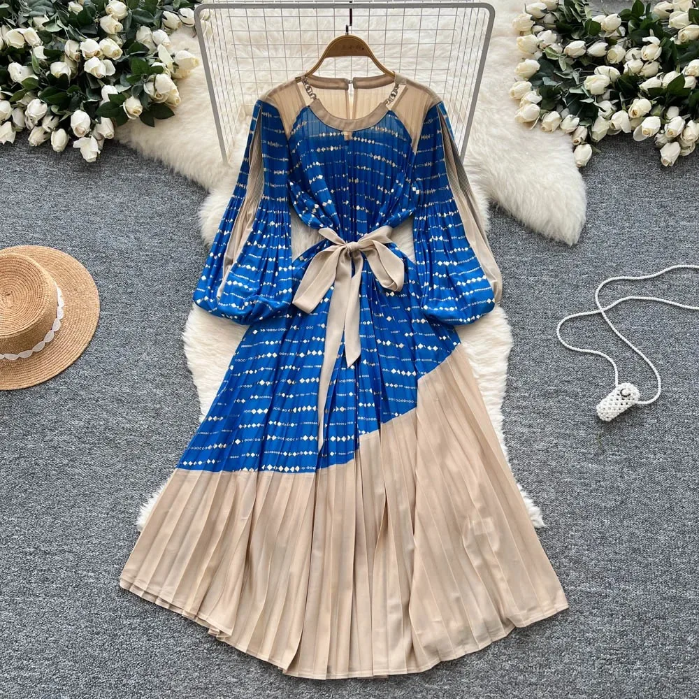 green emerald velvet dress Dewlily Puff Sleeve Dress Korean Fashion for Teens, 20s, 30s Asymmetrical Cute Slimming Effect A-Line Casual Short Sleeve Plain Ribbon main image 1