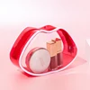 Transparent Women's Cosmetic Bags Waterproof PVC Cute Red Lips Shape Lipstick Pouch Travel Makeup Storage Organizer Accessories 1