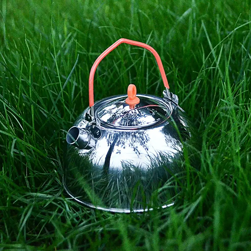 

600ml Camping Kettle Mini Rustproof High Temperature Resistant Large Capacity Boil Water 304 Stainless Steel High Strength Coffe