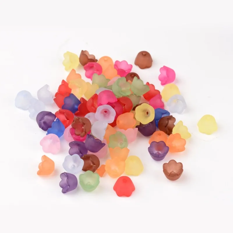 Spritewelry Ciondoli forma di fiore in vetro acrilico, cristallo colorato, per orecchini, bracciali, collane, gioielli