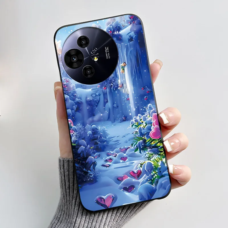 Aesthetic Cute Cat Astronaut Soft Silicone Black Protective Phone Case Cover