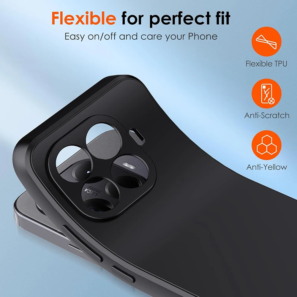 Ultra Thin Frosted Matte Black Silicone Soft Case