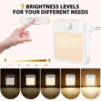 Veilleuse avec capteur de mouvement et lumière LED, prise EU/US, lampe de nuit sans fil pour enfants, pour table de chevet, chambre à coucher 3