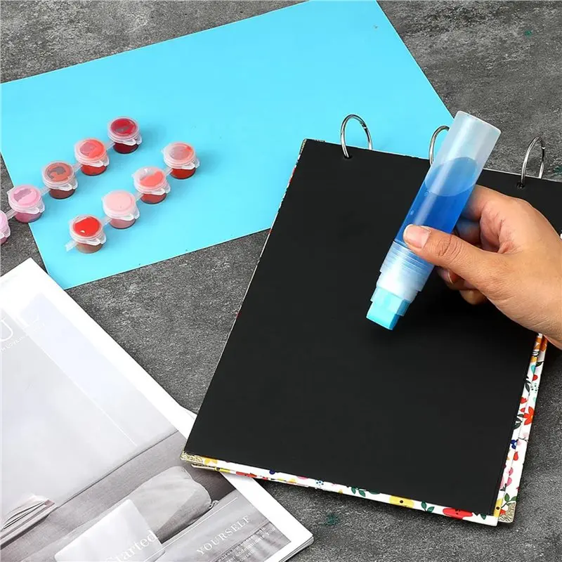 베스트셀러-12X 리필 가능한 페인트 펜 빈 리필 마커 플랫 헤드 그래피티 마커, 투명 아크릴 충전 가능한 페인트 마커