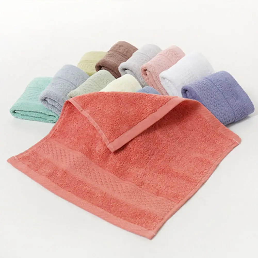 Cotton Antibacterial Absorbent Face Towel Square Scarf Dry Body Wash Cloths