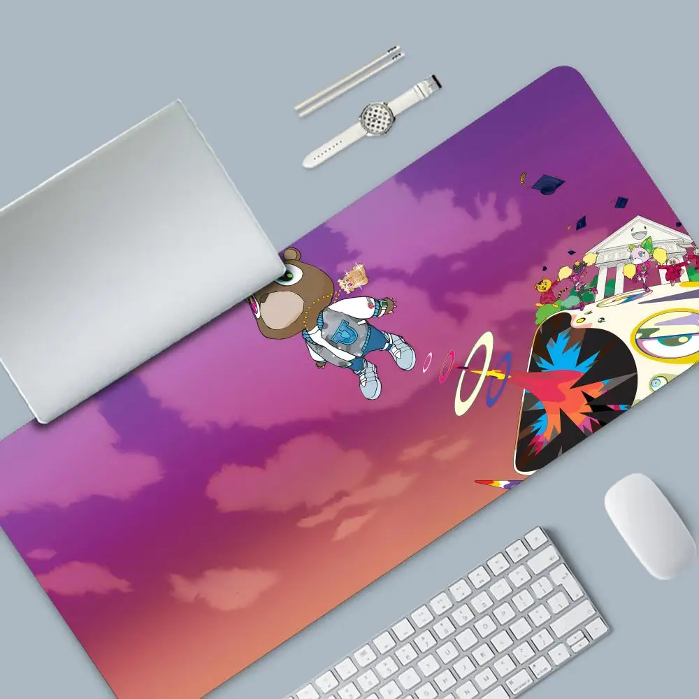 Rapper Kanye West Graduation Mousepad Large Gaming Mouse Pad LockEdge Thickened Computer Keyboard Table Desk Mat