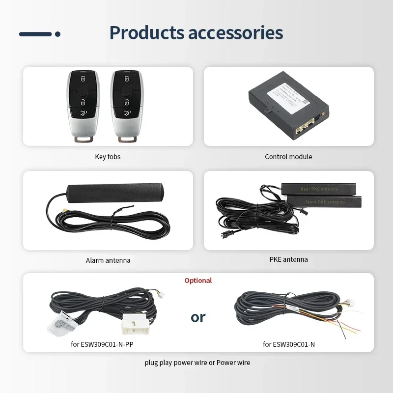 2026 이지가드 스마트키 PKE 키트 벤츠 순정 OEM 푸시 스타트 버튼 장착 차량용 (컴포트 액세스, 발렛 모드 미포함)