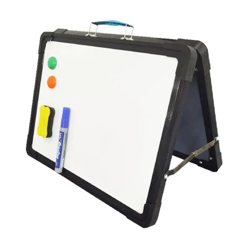 

Magnet Dry Erase Board Foldable Desktop Magnet Board Double-Sided 16x12in Magnetic Dry Erase Board For Kids Writing Drawing