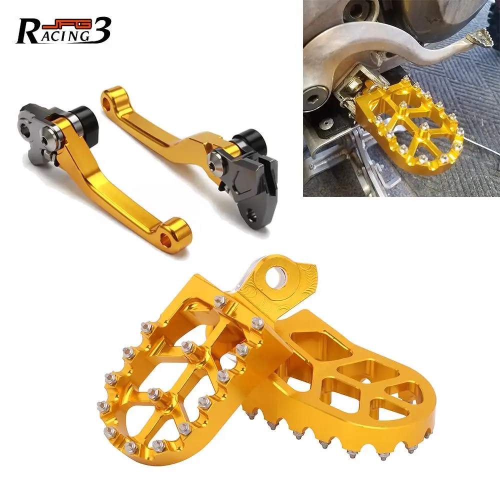 Motorcycle Brake Clutch Lever Footpeg Footrests Foot Peg Rests For Suzuki RMZ250 2007-RMZ450 2005-RMZ 250 450 motorcycle accessories motorcycle footrests motorcycle foot pedals