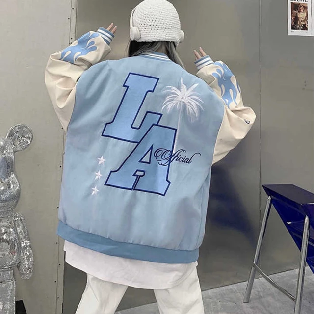 La Baby Blue Varsity Jacket