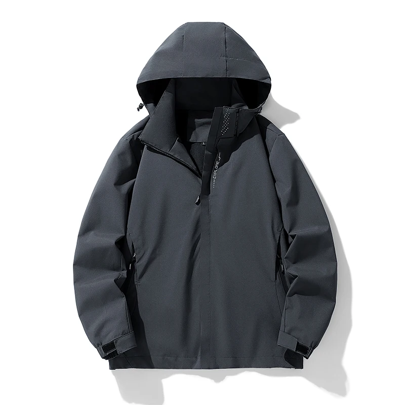 Spring Autumn Men's Jackets New Fashion Breathable Hooded Zipper Solid Color All-match Commute Pockets Daily Casual Coats