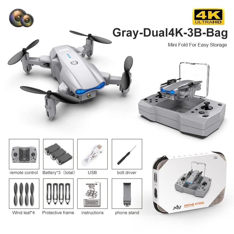 Gray-Dual4K-3B-Bag
