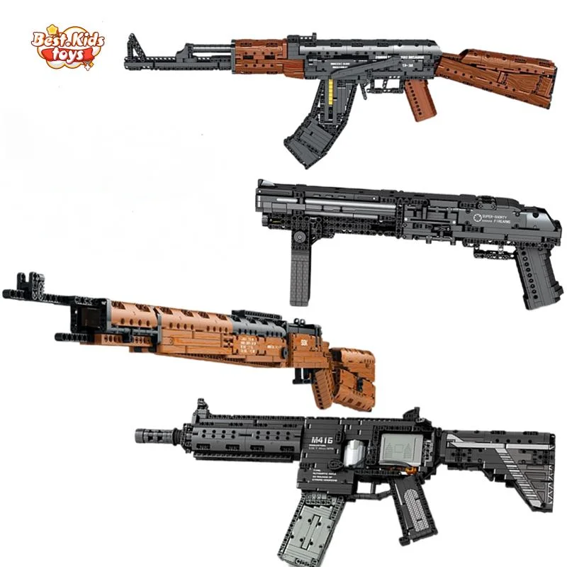 AK47 Military Weapon Shorty Gun Toys For Boys Pistol Building Blocks