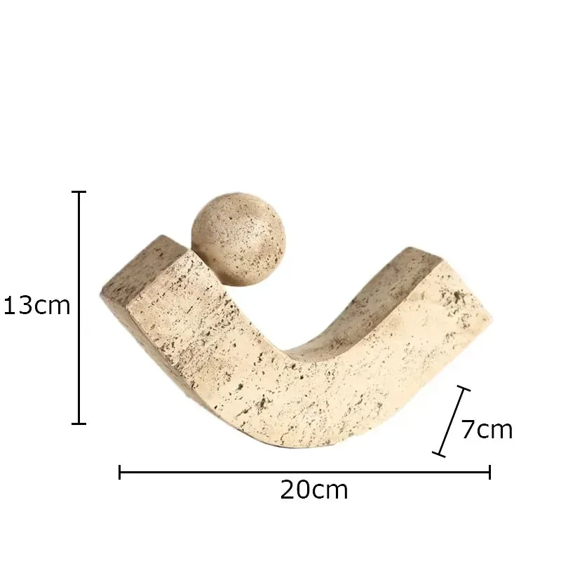קישוטי שולחן מודרניים מאבן טבעית בצורת קשת גיאומטרית, קישוטי שולחן מינימליסטיים לבית, אסתטיקה מודרנית, פסל אמנות