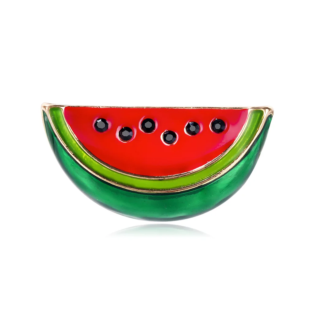 

Minimalist Summer Fruit Brooches For Women Unisex Cartoon Alloy Enamel Watermelon Brooch Backpack Suit Lapel Pin Jewelry Gift