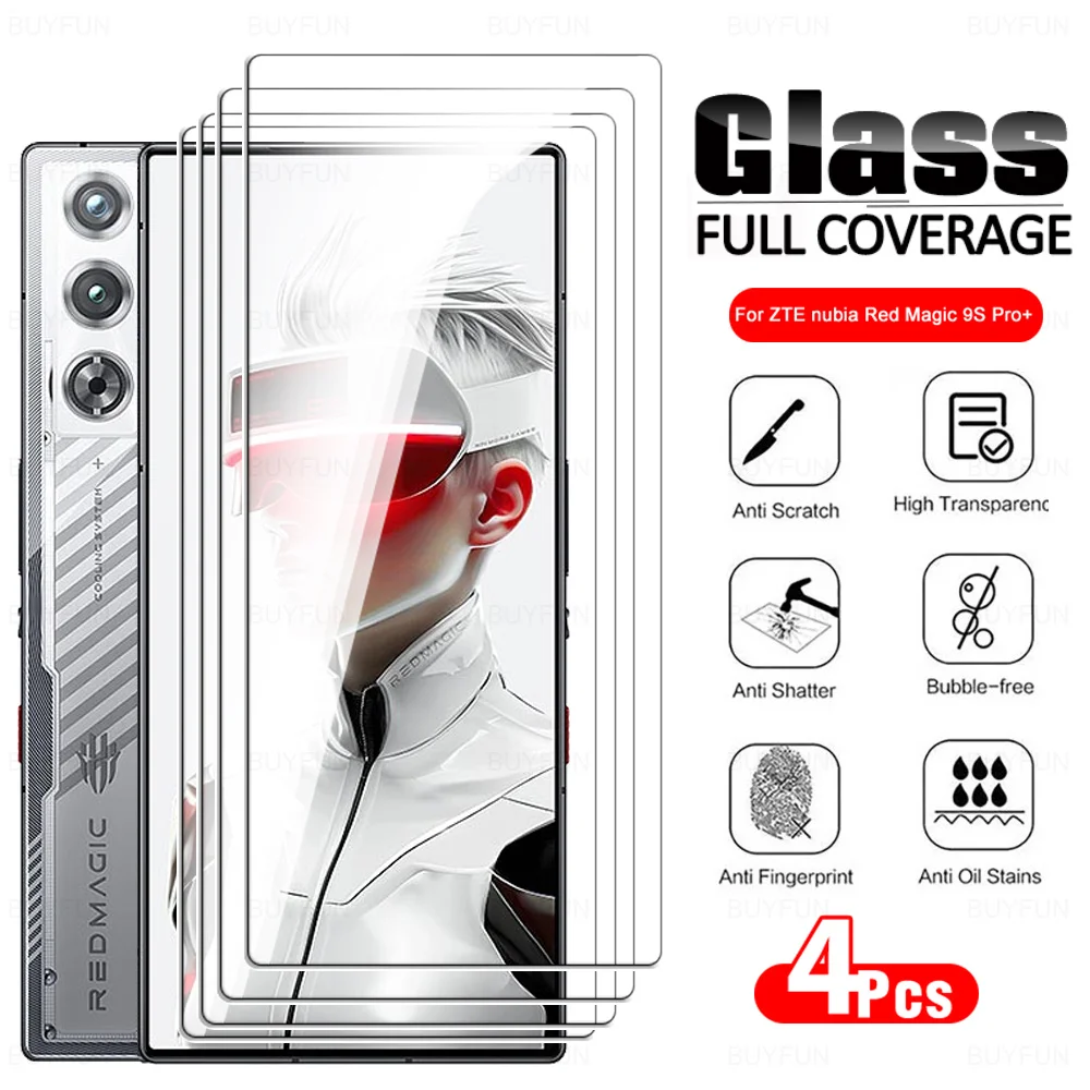 Premium Tempered Glass Screen Protector - 4 Pack