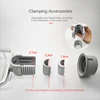Water Pipe Clamping Aluminum Basket Shelf  Bathroom Organizer for Shampoo Soap Shower Drain Holder Bathroom Rack with Hooks 6