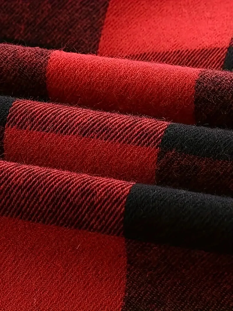 قميص رجالي كاروهات للربيع والخريف بأكمام طويلة من الفلانيل، قميص عصري من مزيج القطن، قميص كاجوال للشارع والأنشطة الخارجية