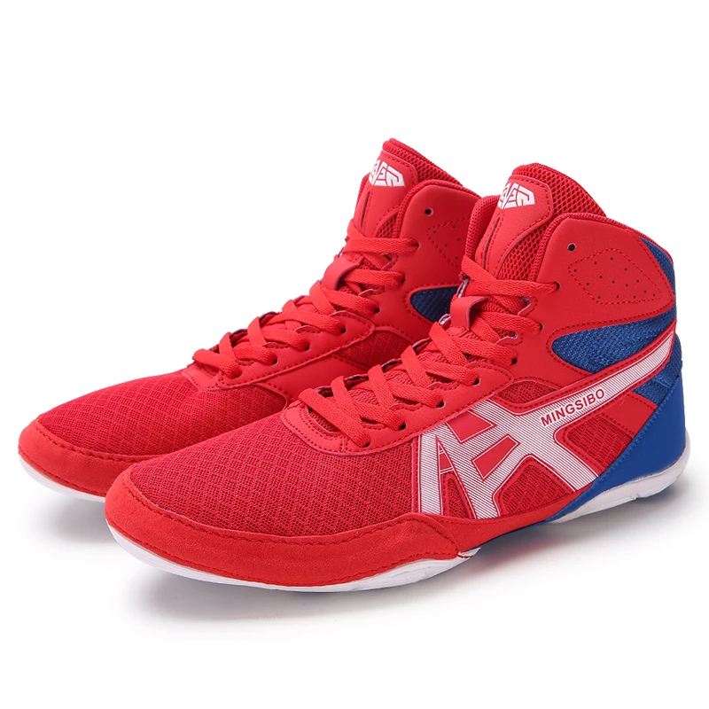 Professional Boxing Shoes, Breathable Mesh, Anti Slip Wrestling and Fighting Sports Shoes, Fitness Training Shoes, Sizes 36-46