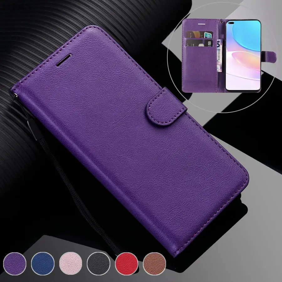 

Wallet Case For Honor 50 Lite 30 Lite 30 Pro 20 Lite 20S 10X Lite 10i 9X 8A 8C 7A Pro 7C 6A Flip Phone Cover With Hand Strap