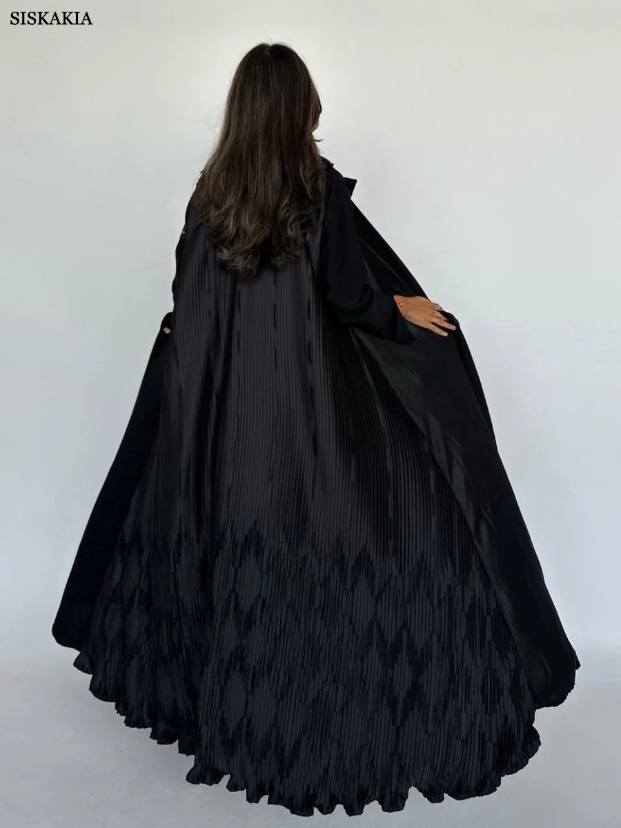 Siskakia Fashion Dubai عباية مفتوحة ذات ثنيات متين...