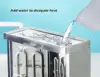 Shawarma Machine Electric Vertical Kebab Grill Gyro Rotisserie Oven Meat Broiler with 2 Heating Tubes Stainless Steel Body 110V 2