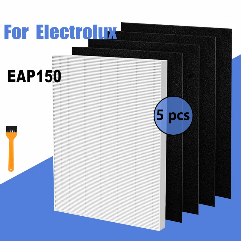 Filtre HEPA et charbon actif pour purificateur d'air Electrolux EAP150, vue d'ensemble du filtre cylindrique blanc.