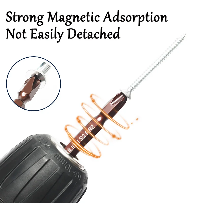 마그네틱 더블 헤드 필립스 스크루 드라이버 비트 S2 스틸 전기 공구, 나사 설치 및 분해용, 10 개, 6 인치, 150mm