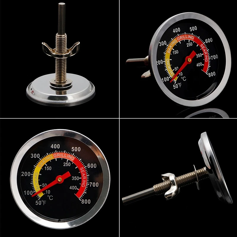 

X37E Stainless Steel Barbecue BBQ Smoker Grill Thermometer Temperature Gauge 10-400℃