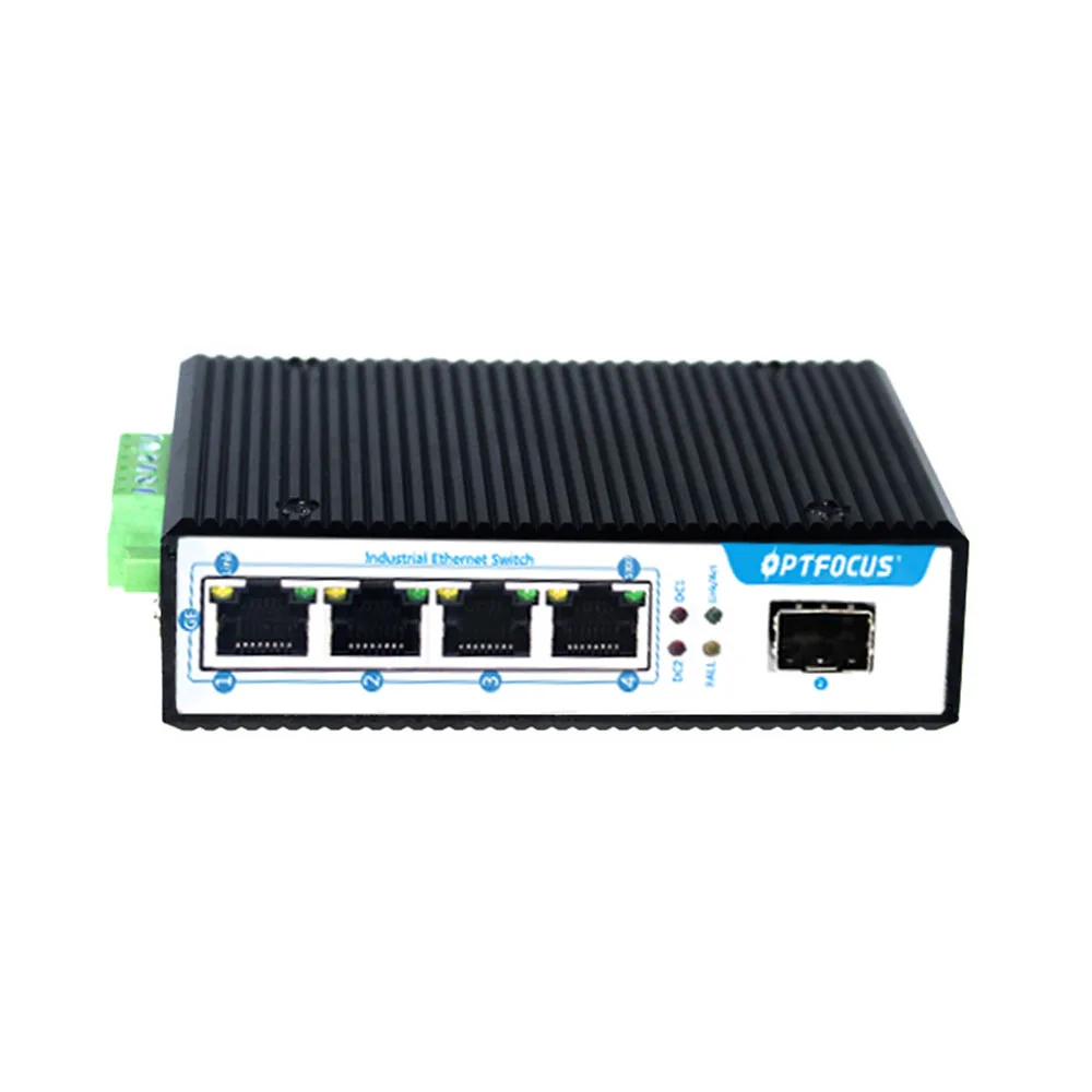 10/100/1000M ethernet poe industrial switch 4 Rj45 Ports 1fiber ports Fiber Optic Media Converter