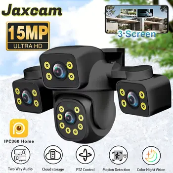 IPC360 Home 15MP IP Camera Outdoor Three-Lens External WiFi Camera Three Screen Security PTZ Cam Auto Tracking CCTV Surveillance 1