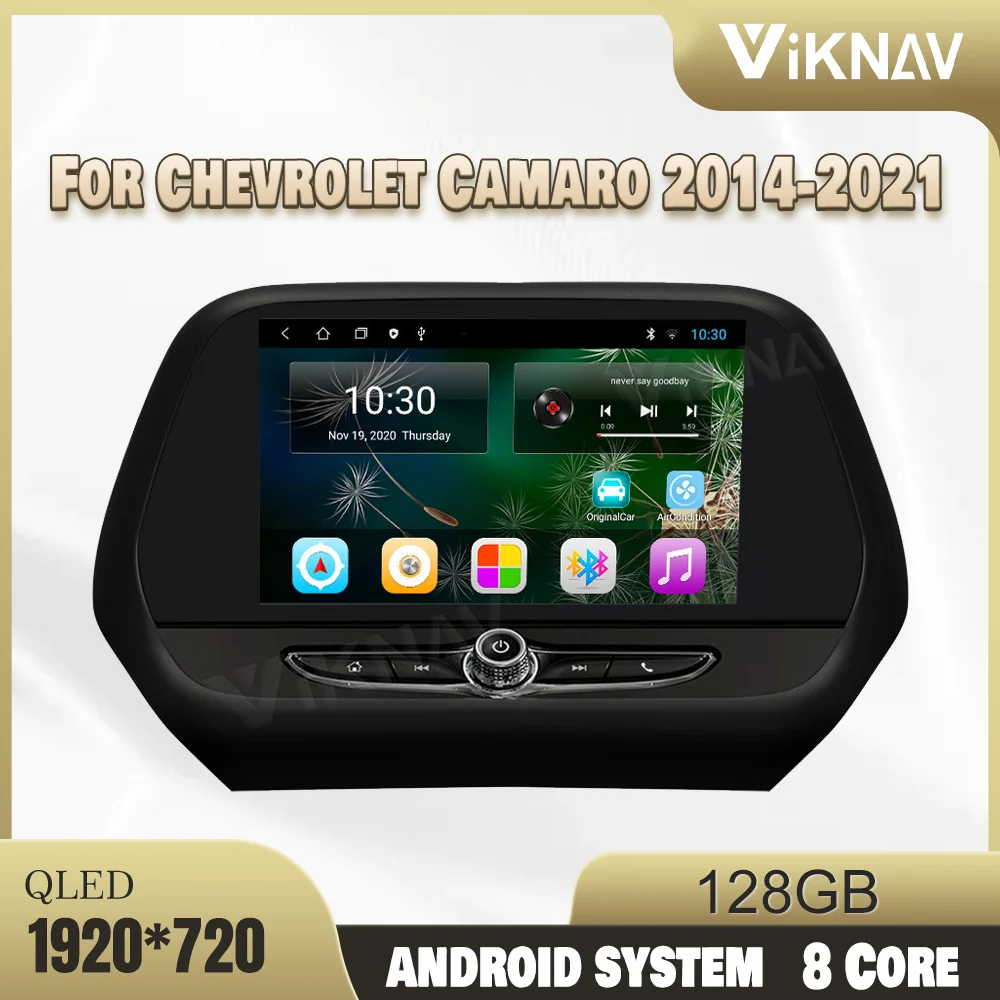 

128GB Carplay Radio For Chevrolet Camaro 2014-2021 Touch Screen Android System Rear View Navigation GPS DVD Multimedia