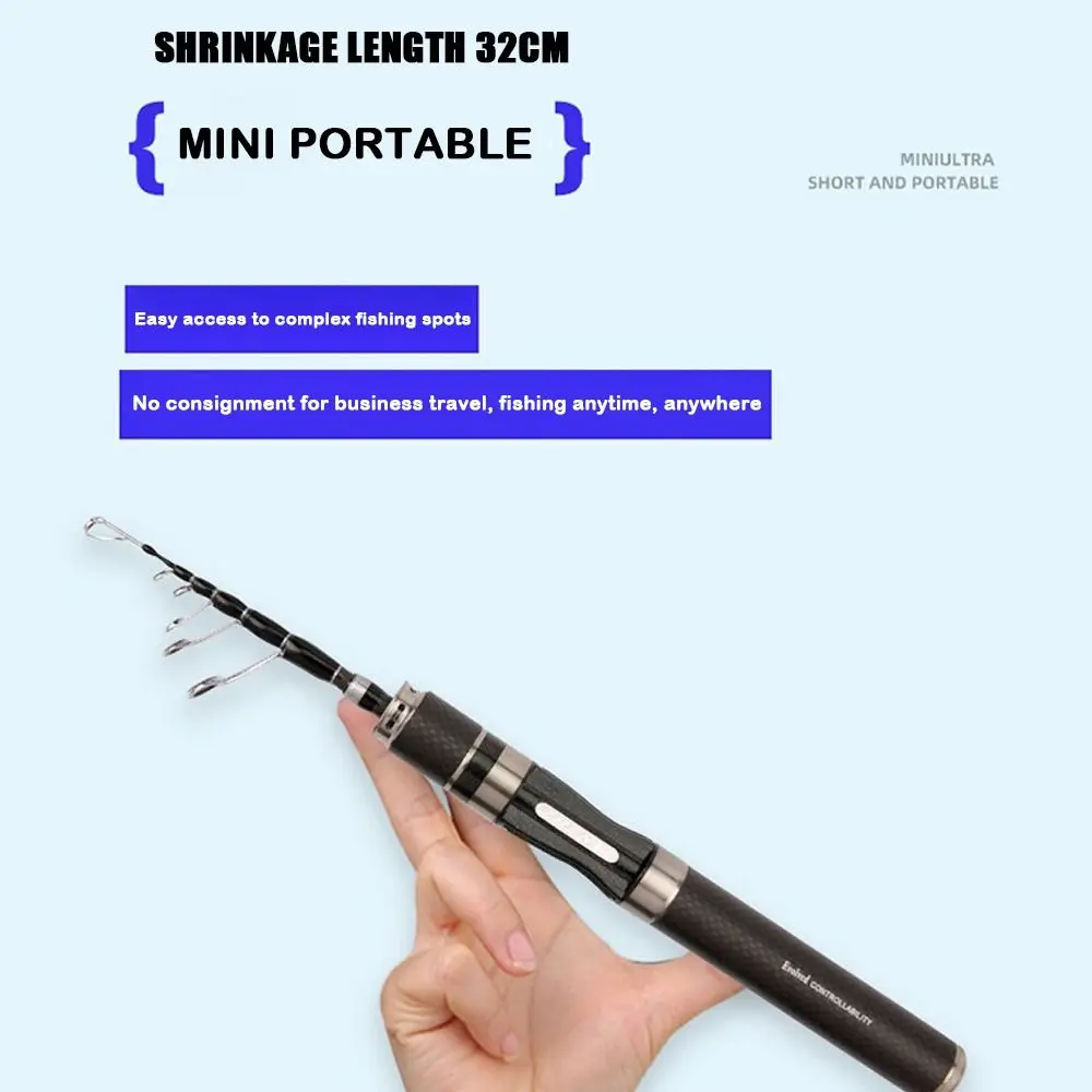 Teleskop Angelrute Komplette Kits Casting Rod Spincast Angelrolle Angelrute Set 1,5 m-1,8 m Ultra kurze Angelrute Angeln – Detail 37