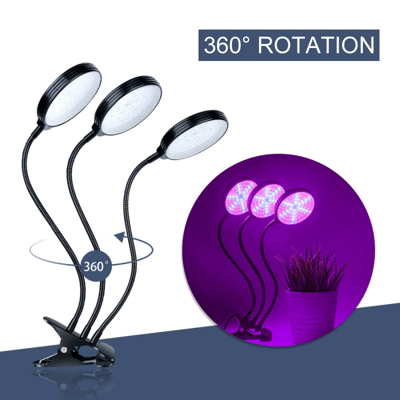 풀 스펙트럼 LED 성장 조명, USB 피토 램프, 식물 묘목 꽃 홈 텐트 성장 조명용 제어 피토램프