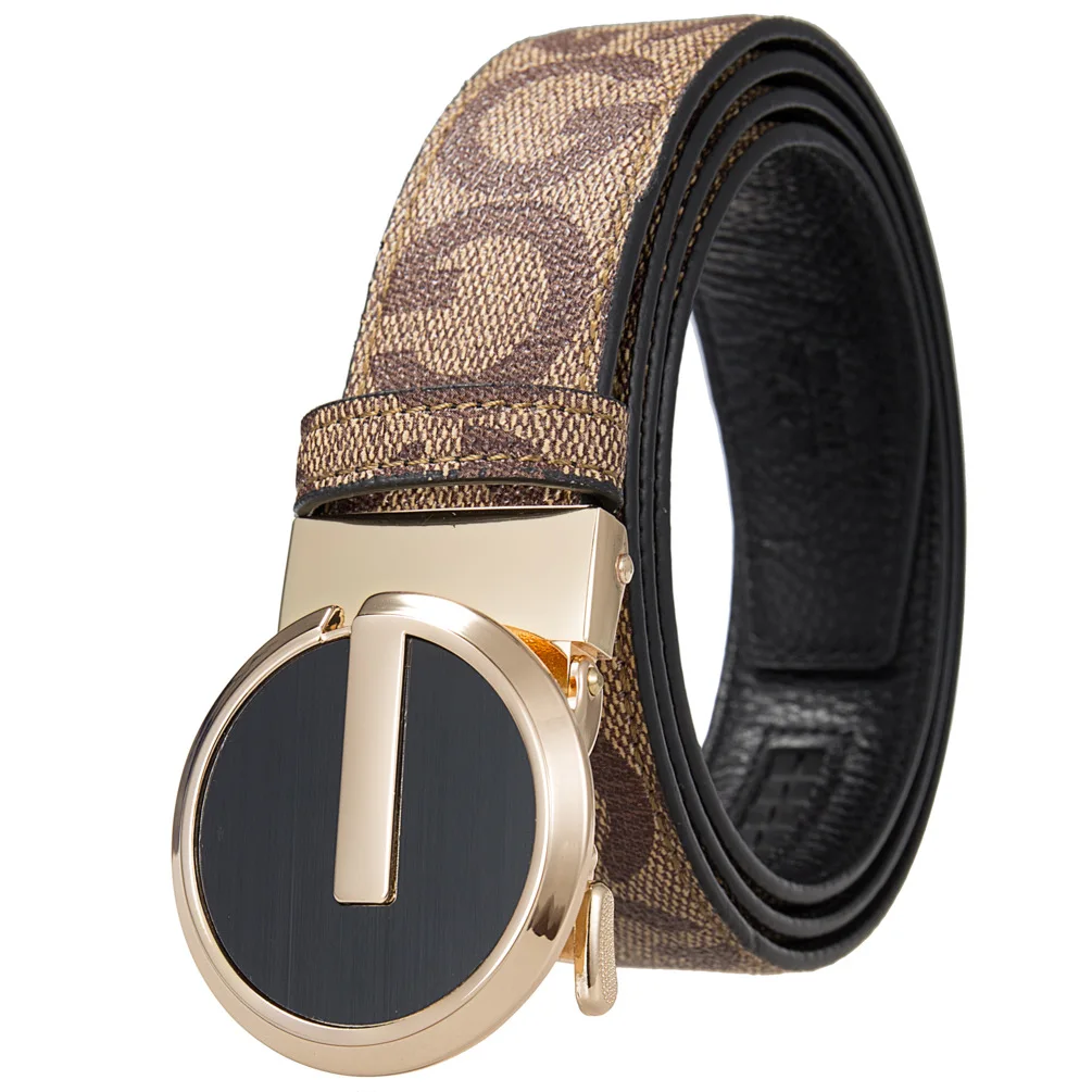 

Famous Brand Belt Men Top Quality Luxury Leather Belts for Men Strap Male Metal Automatic Buckle Belt Jeans
