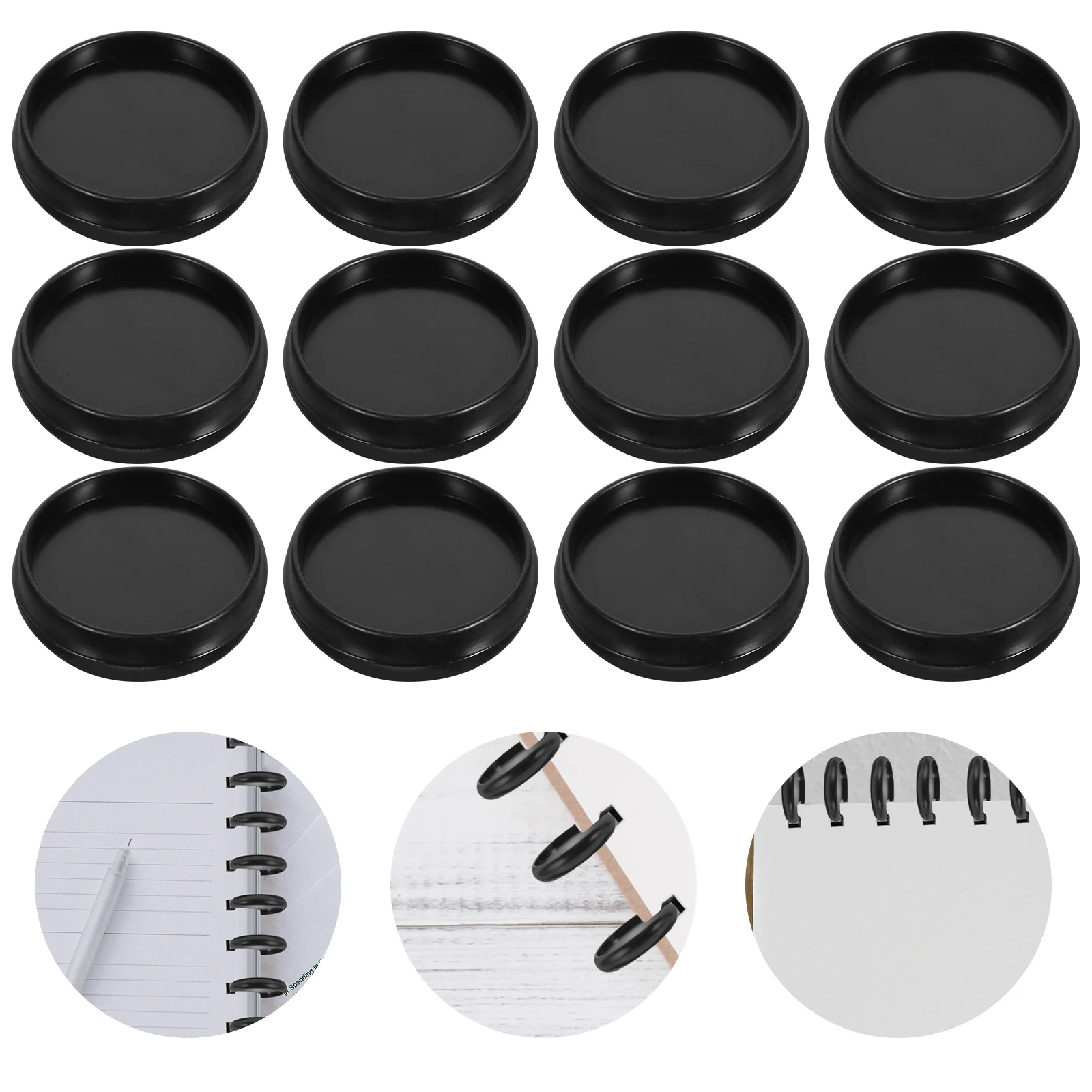 Loose-leaf Button Notebook Binding Disc Discs 55 Pcs DIY Binder Buckles Small Discbound Plastic Supplies Tiny Planner Rings Plastic Binding Rings Notebook Accessories Book Binding Supplies