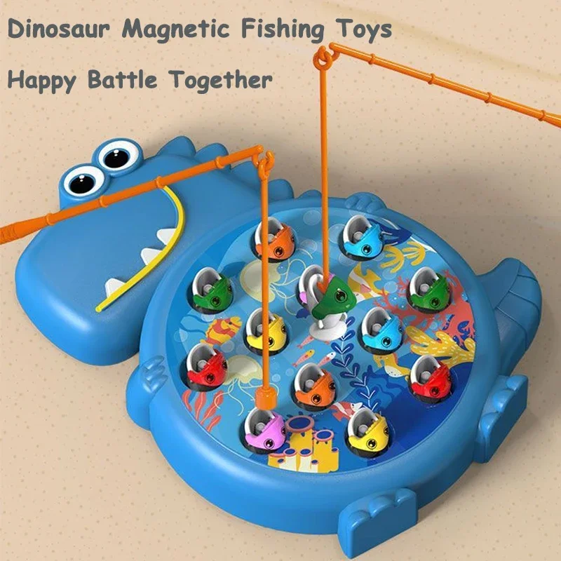 Children Electric Fishing Toy Set Magnetic Fishing Rod Game for Kids Baby Fishing Early Educational Toys for Baby Birthday Gifts 2