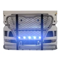 Front Bumper Light Collision Barrier Cattle Fence Lamp for Tamiya 1/14 RC Truck MAN TGX 540 56325 56329 Tractor Trailer Parts 1