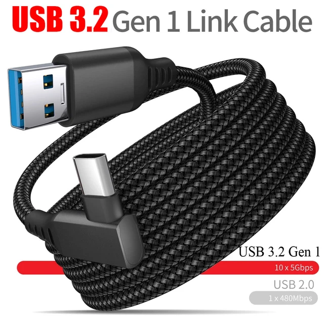 Link Cable Compatible for Meta Quest 3, Fast Charing & PC Data Transfer USB  C 3.2 Gen1 Cable for Oculus Quest 2, Pro, VR Headset and Gaming PC