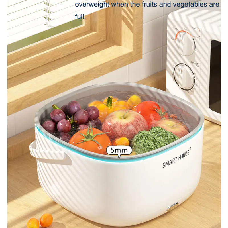 Xiaomi Electric Fruit And Vegetable Cleaning Machine, Food Ultrasonic Cleaning Bucket, Large Capacity Cleaning Machine 4