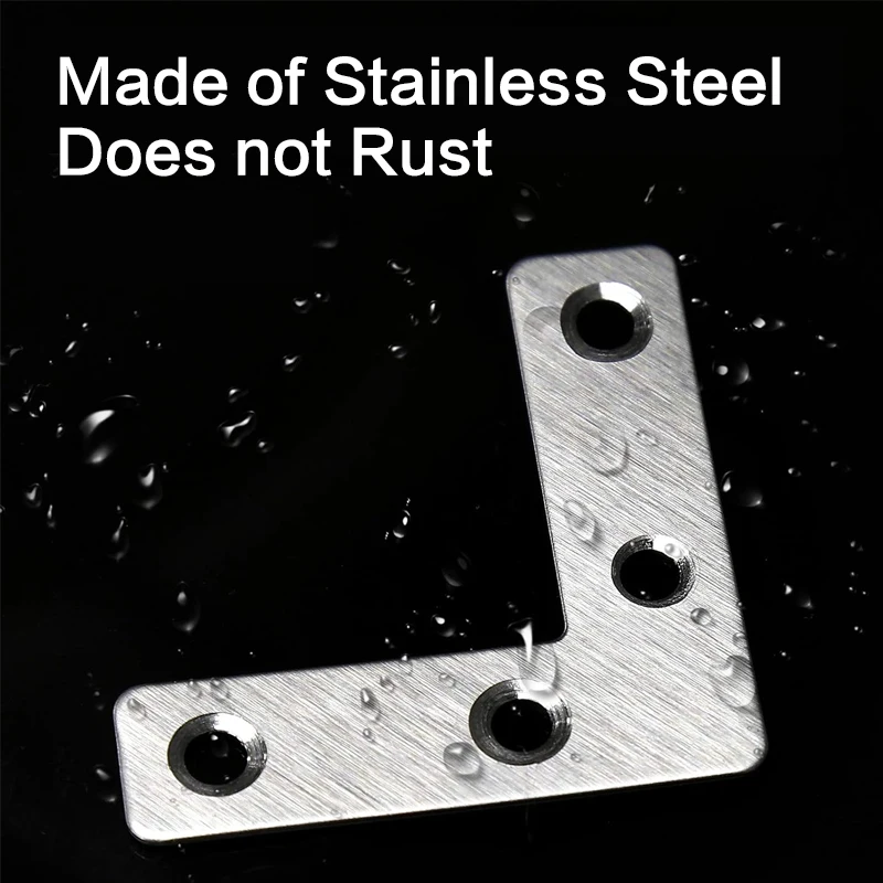 Flat Corner Brace Angle Bracket 10 Pcs 50/60/80mm