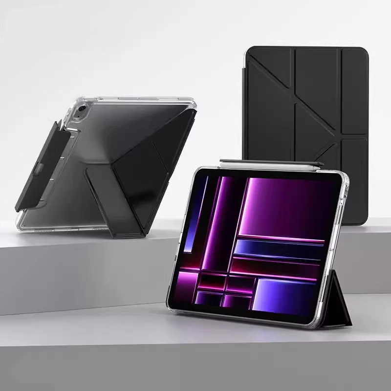 

Clear Acrylic Case for iPad 10th Gen 2022 10.9 Air 5 Air 4 A2072 A2316 Pro 11 2021 2020 9th Gen 10.2" 8th 7th Gen Y-Fold Cover