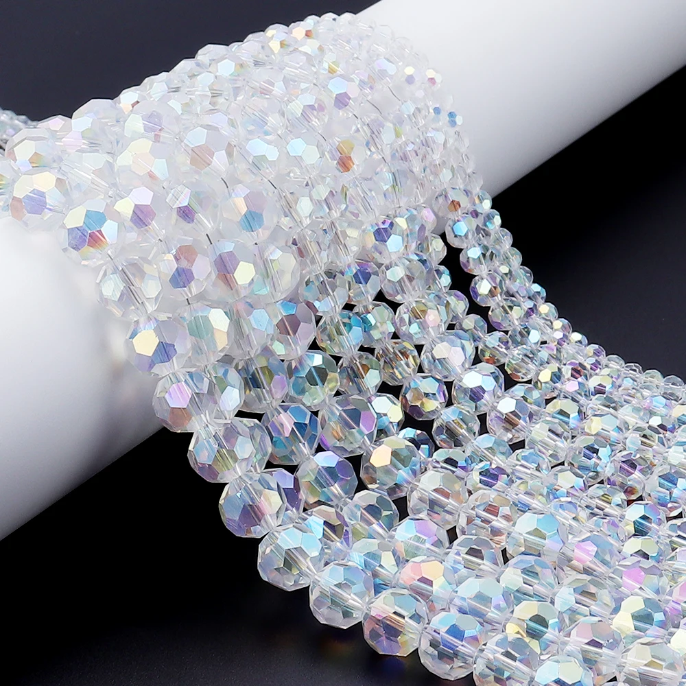 Beadery Faceted Crystal Beads 10mm – 450-Piece Pack For Jewelry Making & Crafts