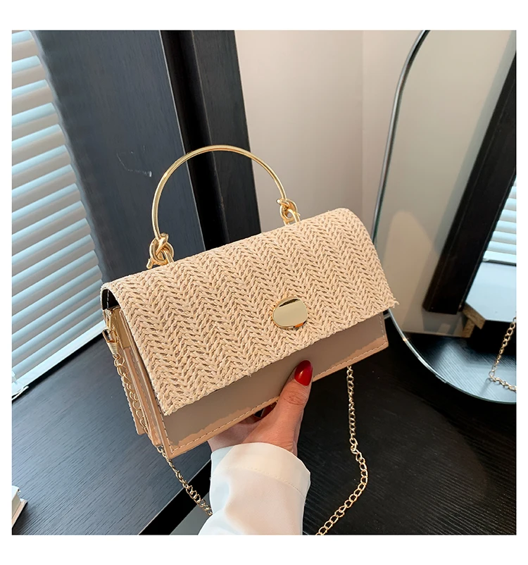 Fashion Pu Hasp Ladies Top-Handle Bags Braid Design 2024 New Brand Shoulder Bags for Women Free Shipping Bolsas Femininas