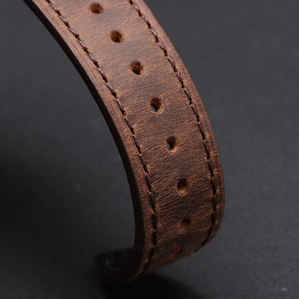 Vintage Retro Genuine Leather Watch Band - Quick Release Soft Strap
