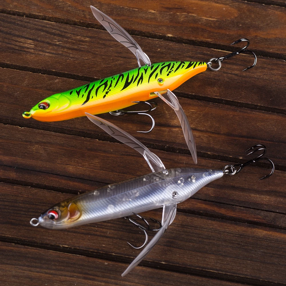 Fishing Lures CCLTBA Dragonfly Minnow Bait 8cm 6.5g Topwater Hard Body Wings Insect Lure Wobbler Pencil Baits Tackle fishing lure