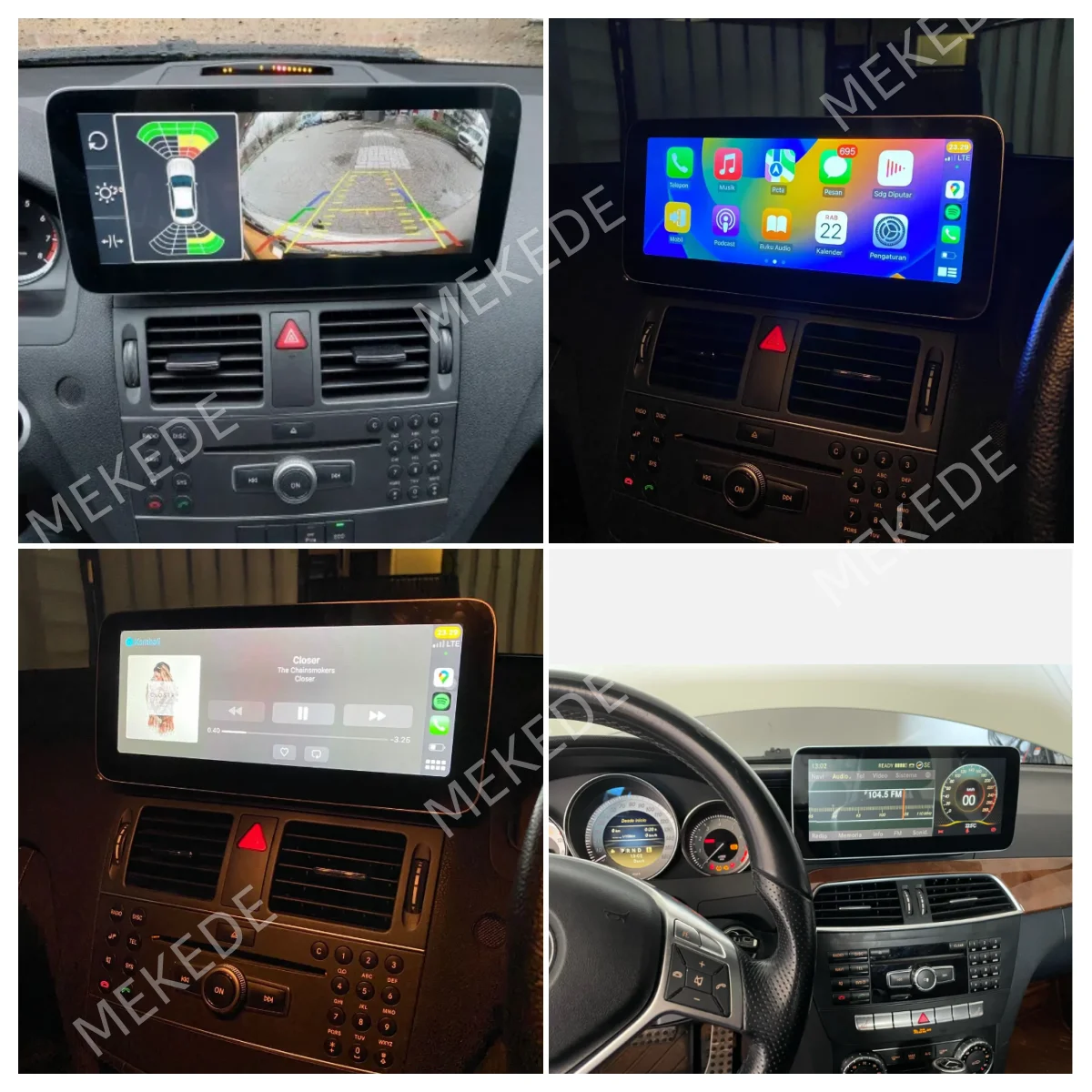 MEKEDE Auto Zentrale GPS Touchscreen Für Mercedes Benz W204 C Klasse C180 C200 C300 2008-2010 Android intelligente System Carplay – Detail 8