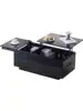 TUKAILAi Coffee Table with LED Lights and Power Strip Lift Tabletop Dining Center Table for Home Living Room Office Blac 1