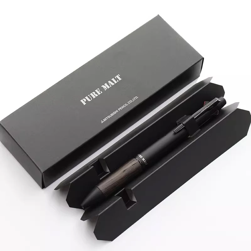 Japan UNI Jetstream Multifunctional Pen Ballpoint Pen + Mechanical Pencil 5 in 1 MSXE5-2005 Frosted Oak Hand Guard Spinning Pen 4