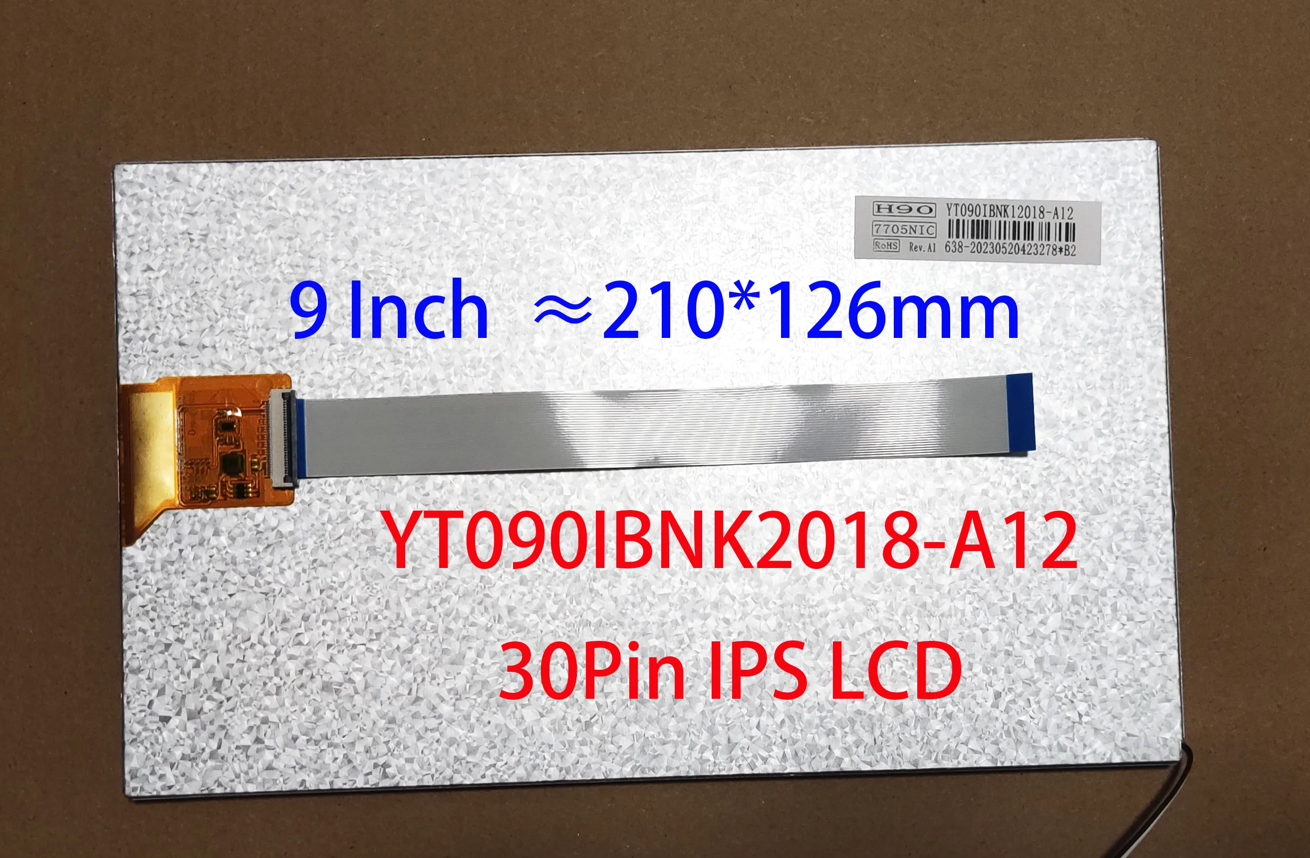 Tela Lcd Ips para Teyes Polegada Yt090ibnk122023-a12 Ic:7705n Mipi 210×126 mm Fyt 7862 812 813 Topway Ts10 Teyes